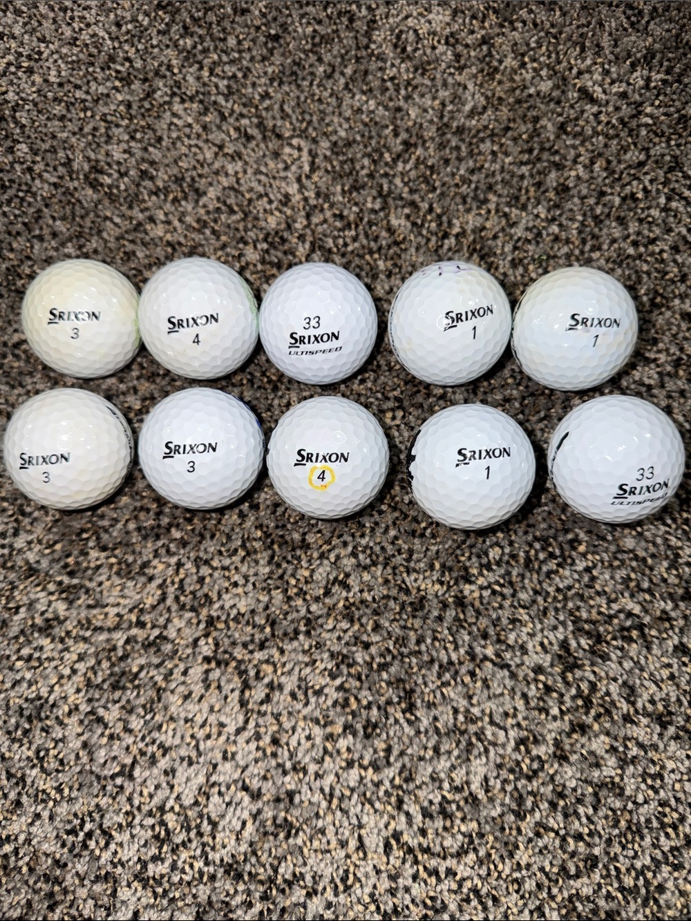 Srixon Q-STAR Used Golf Balls (10 Pack) – Soft Feel, Clean Practice Lot